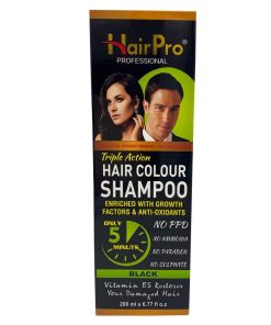 HairPro London Triple Action Black Hair Colour Shampoo UAE