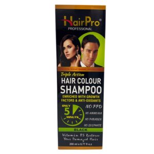 HairPro London Triple Action Black Hair Colour Shampoo UAE