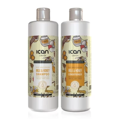 iCan London Milk and Honey Shampoo and Conditioner 500ml Each