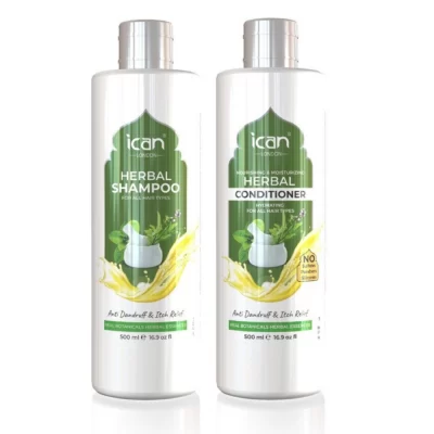 iCan London Herbal Shampoo and Conditioner 500ml each