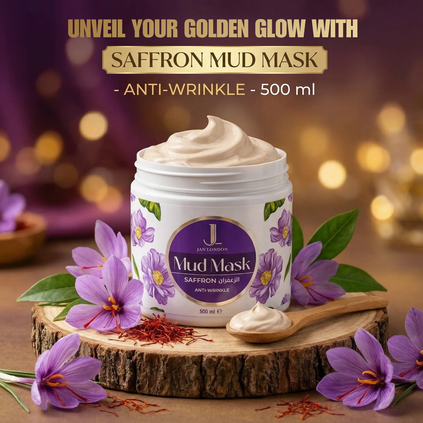 Jan London Saffron Mud Mask - Anti-Wrinkle - Image 3