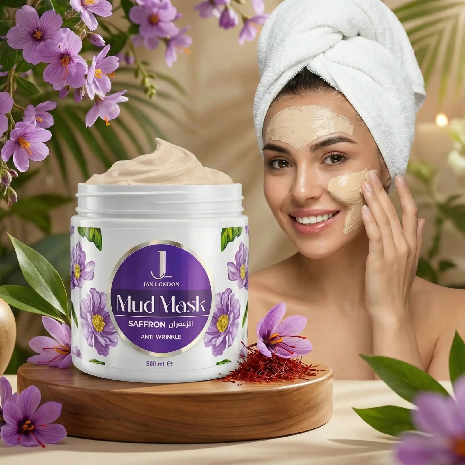 Jan London Saffron Mud Mask - Anti-Wrinkle - Image 6